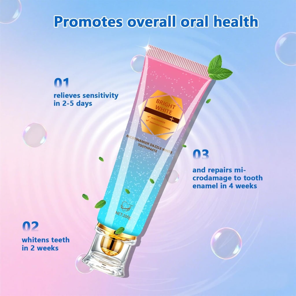 Niacinamide Whitening Toothpaste ( Buy 1 Get 1 Free )